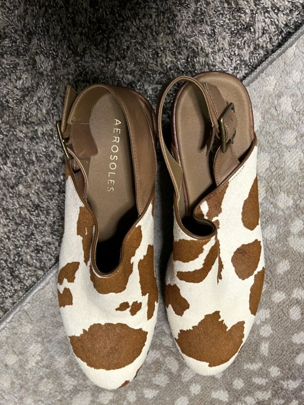 Cowhide Slingback Clogs - Picture 4 of 4